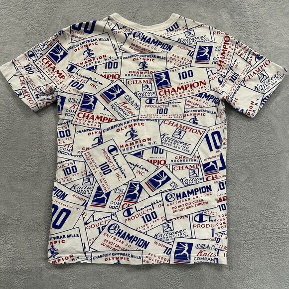 Champion T-Shirt Men's Medium 100th Anniversary Logo Spellout Crewneck - Picture 3 of 8